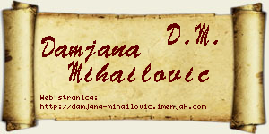 Damjana Mihailović vizit kartica